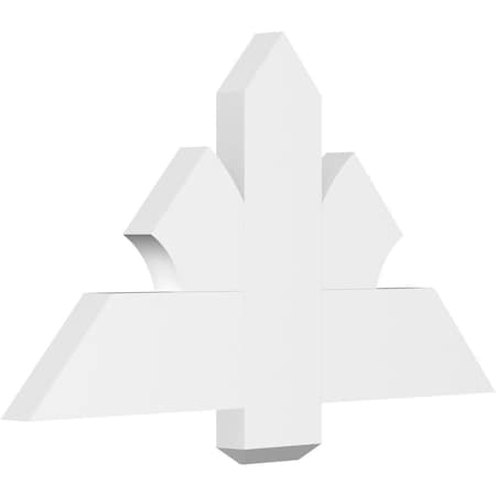 Ekena Millwork Redmond Architectural Grade PVC Gable Bracket, 36"W x 19 1/2"H x 2"D x 6"F, 13/12 Pitch GBP036X20X0206RED00